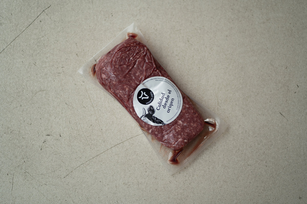 Carne picada de ternera Venero Claro envasada al vacío